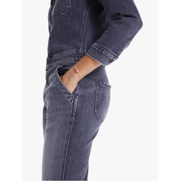 💕MOTHER💕 Half Spring Take-Off Ankle Jumpsuit Stitching in The Dark Gray Small - Picture 4 of 17